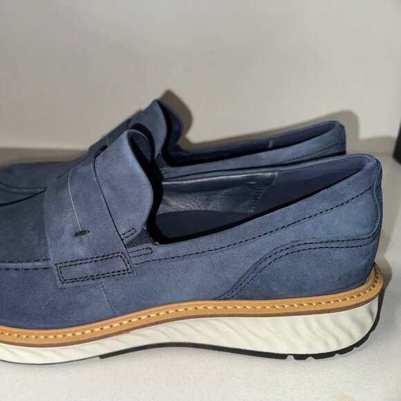 Ecco Men\'s St.1 Hybrid Blue Suede Penny Loafer Size 12-12.5 main image 7